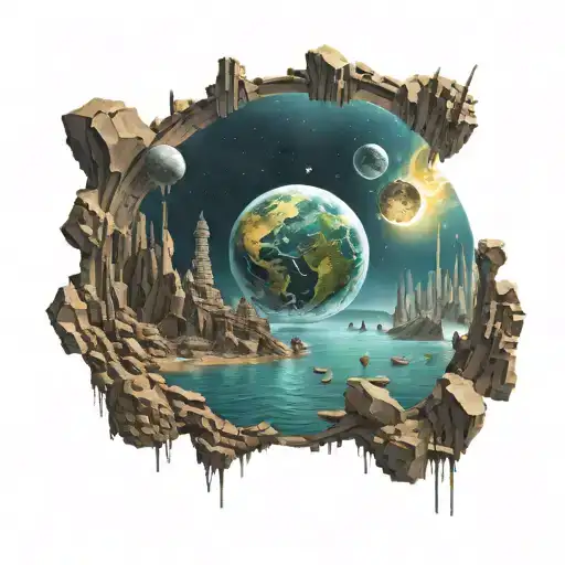 Ancient civilisations, Asteroid that caused mass extinction, the great flood, the matrix tattoo design idea