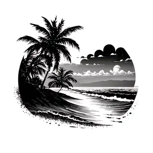 beach theme tattoo tattoo design idea