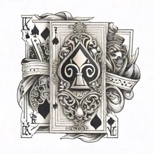 jack ,king ,ace cards tattoo design idea