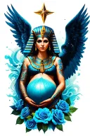 pharaoh, Goddess, Warrior with tattoos, Angel, Energy, Star, Galaxy, Love, Sex, Dez Eagle 9, pregnant, blue roses, ocean tattoo design idea