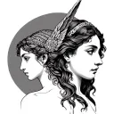 apollo and artemis tattoo design idea