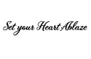 "Set Your Heart Ablaze " tattoo design idea