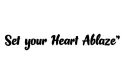 "Set Your Heart Ablaze " tattoo design idea