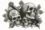 Skulls, cross, grimreaper tattoo design idea