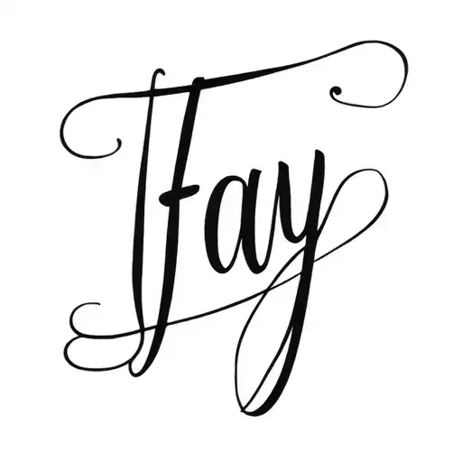 the name  Fay  tattoo design idea