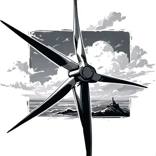 Wind Turbine tattoo design idea