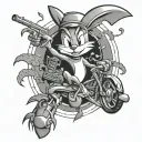 marvin looney tunes tattoo design idea