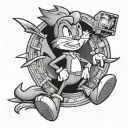 marvin looney tunes tattoo design idea