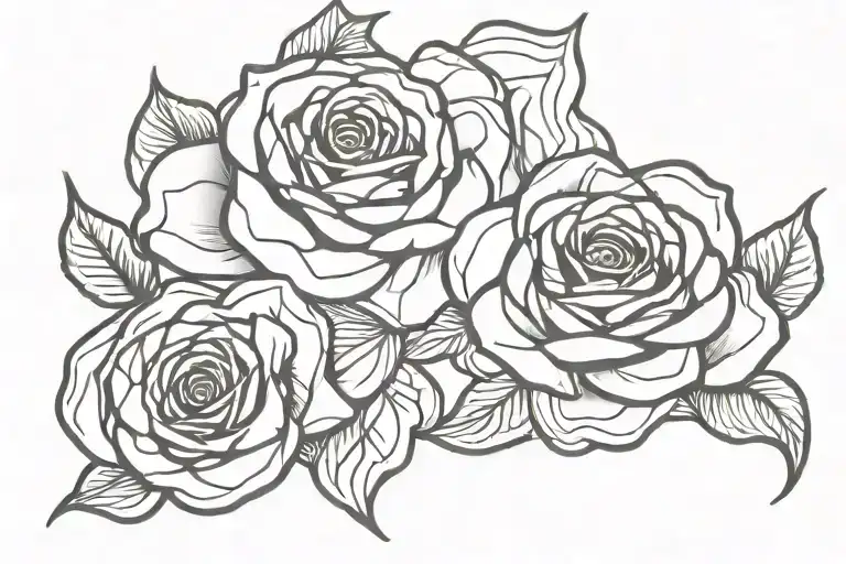 jayden and rose intertwined tattoo design idea