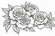 jayden and rose intertwined tattoo design idea