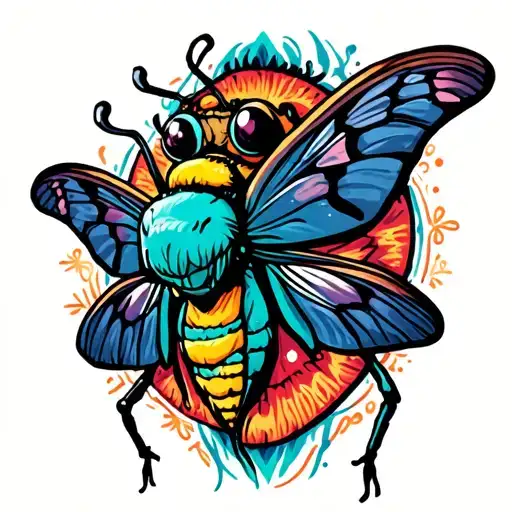 moth tattoo design idea