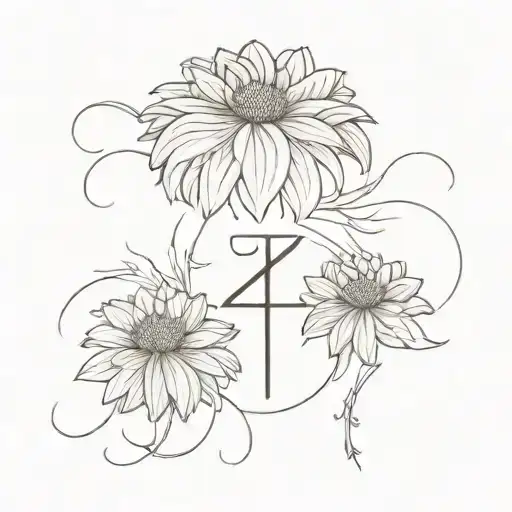 November 7, 2021 in Roman number, chrysanthemum, surrender to god  tattoo design idea
