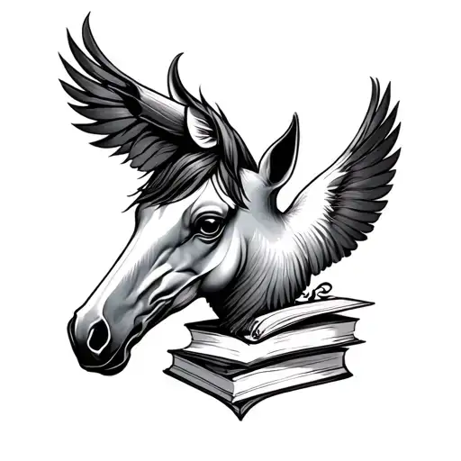 Books Horse or Bird and Fantasy Themed Tattoo tattoo design idea
