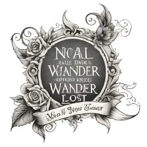 Not All Those Who Wander Are Lost tattoo design idea