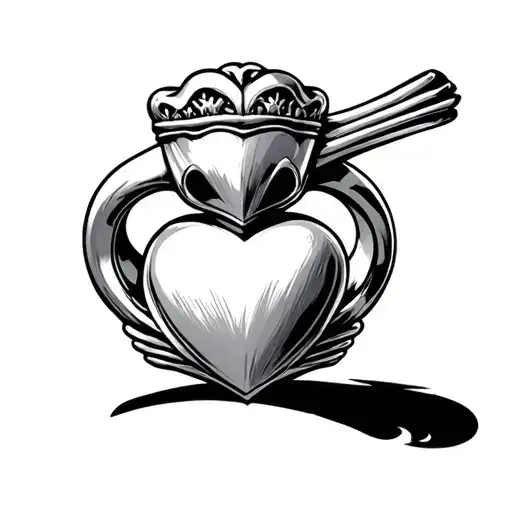 irish claddagh ring design tattoo design idea
