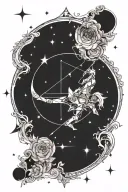 Sagittarius constellation tattoo design idea