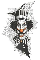 clown face tattoo design idea
