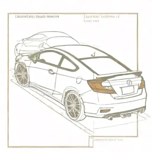 2 door 2012 Honda civic coupe no spoiler tattoo design idea