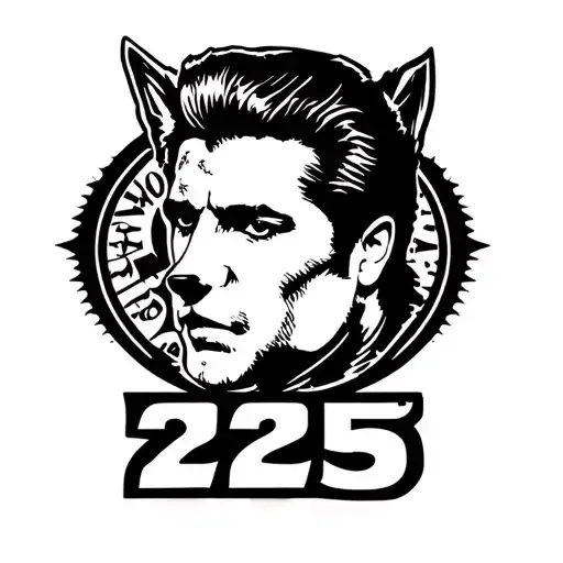 wolves fc logo grandad 25 with elvis presely theme tattoo design idea
