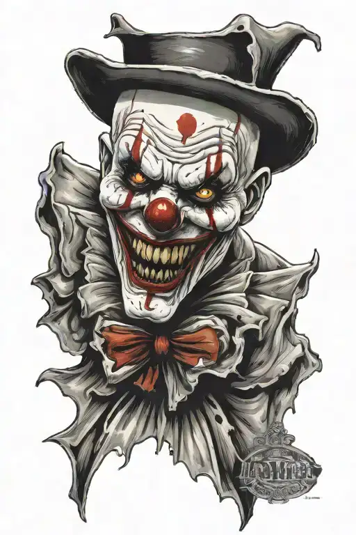 terrifier art the clown tattoo design idea