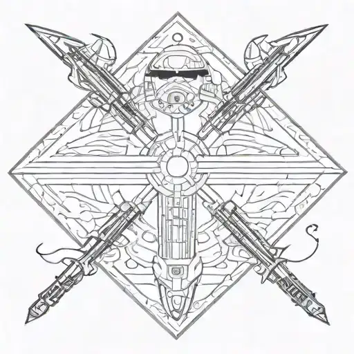 star wars ships and lightsaber tattoo design idea