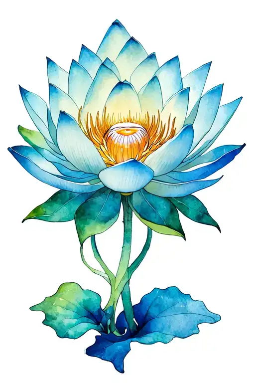 lotus flower blooming, Leo zodiac sign, internal life, protection, eye of rah tattoo design idea