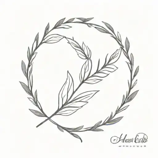 laurel wreath tattoo design idea