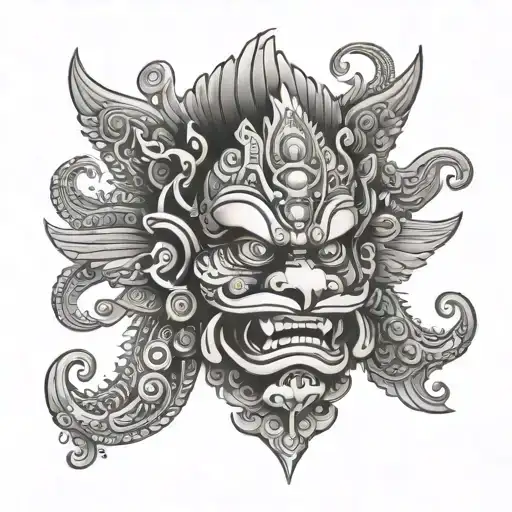 Balinese Barong tattoo design idea