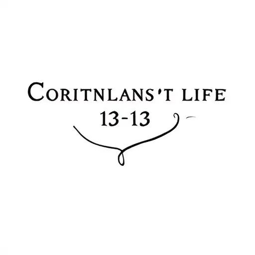 Corinthians 13:13 tattoo design idea