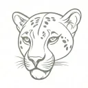jaguar face tattoo design idea
