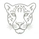 jaguar face tattoo design idea