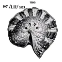 "10/11/2025" sand dollar, whale shark, seashell tattoo design idea