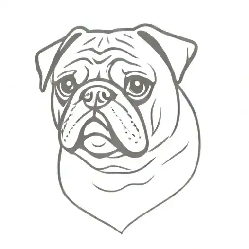 pug dog tattoo design idea