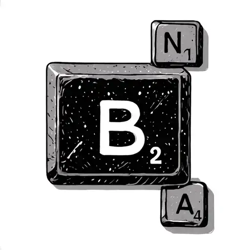 Scrabble Tile tattoo design idea