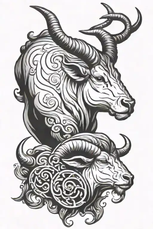 Taurus Aries libra tattoo design idea
