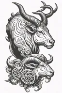 Taurus Aries libra tattoo design idea
