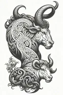 Taurus Aries libra tattoo design idea