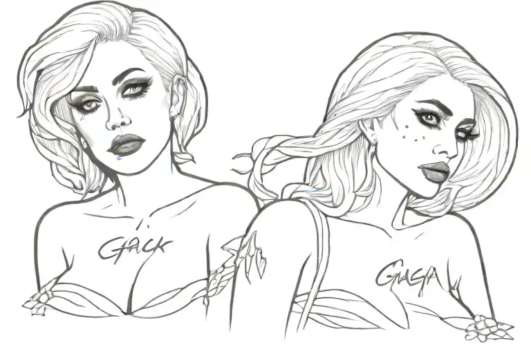 message chanson lady gaga : far from the shallow tattoo design idea