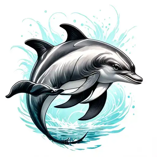 3 Dolphins tattoo design idea