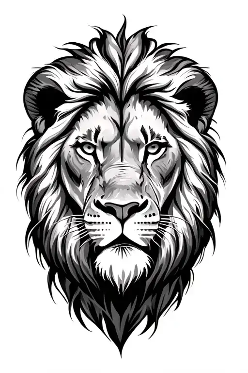 lion, strong enough tattoo design idea