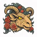 simpson black sheep head tattoo design idea