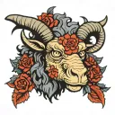 simpson black sheep head tattoo design idea