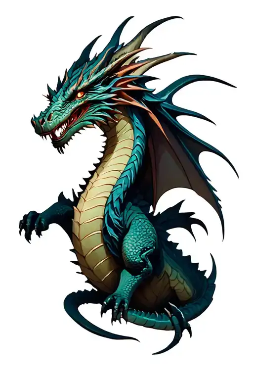 Skyrim dragon tattoo design idea