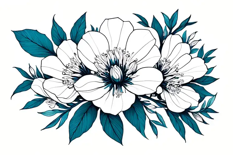 almond blossoms tattoo design idea