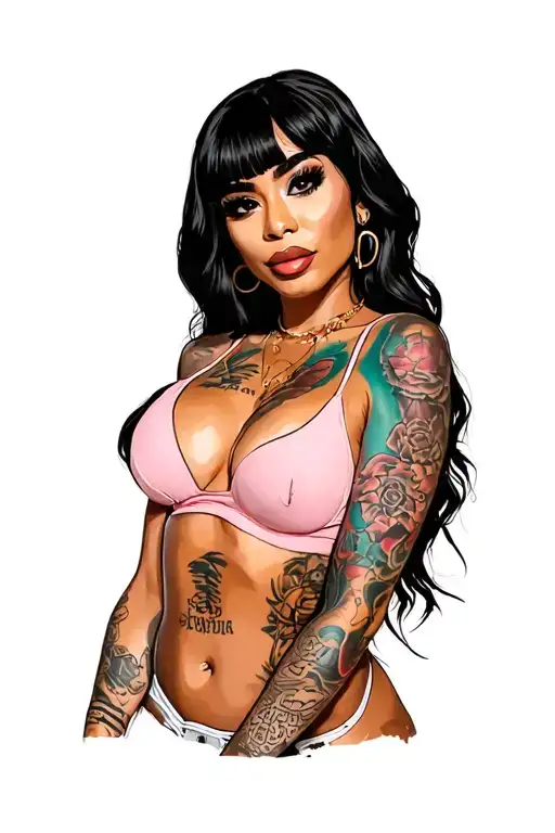 mia khalifa, full nude, big boobs, big ass, posing, tattoos tattoo design idea