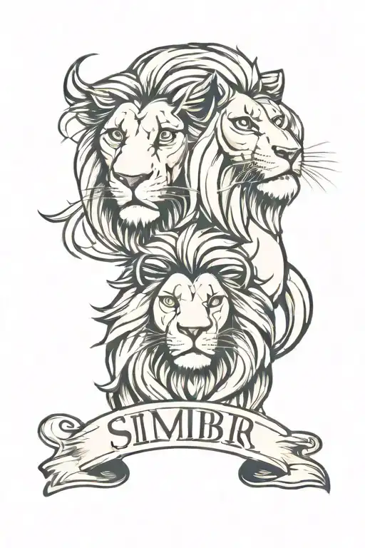 simba y mufasa tattoo that says "remember who you are" tattoo design idea
