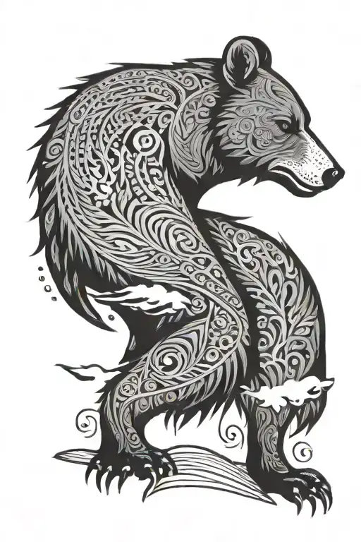 Nordic Bear tattoo design idea