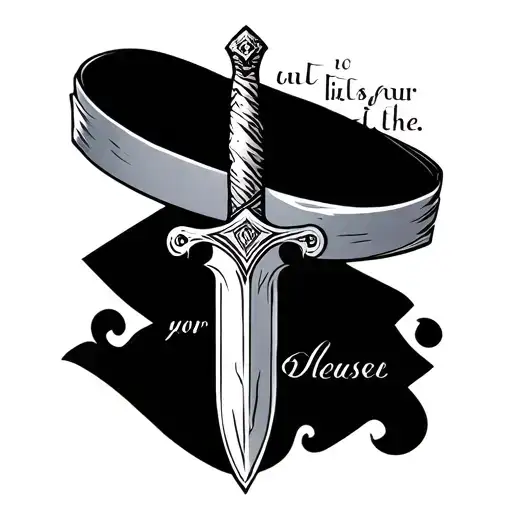 sword with Bible verse as the blade tattoo design idea