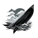 Surfboard tattoo design idea