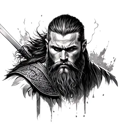 Ragnar Lothbrok tattoo design idea